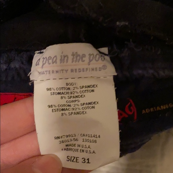 AG a pea in the pod navy cord pants 31 maternity - Picture 5 of 8